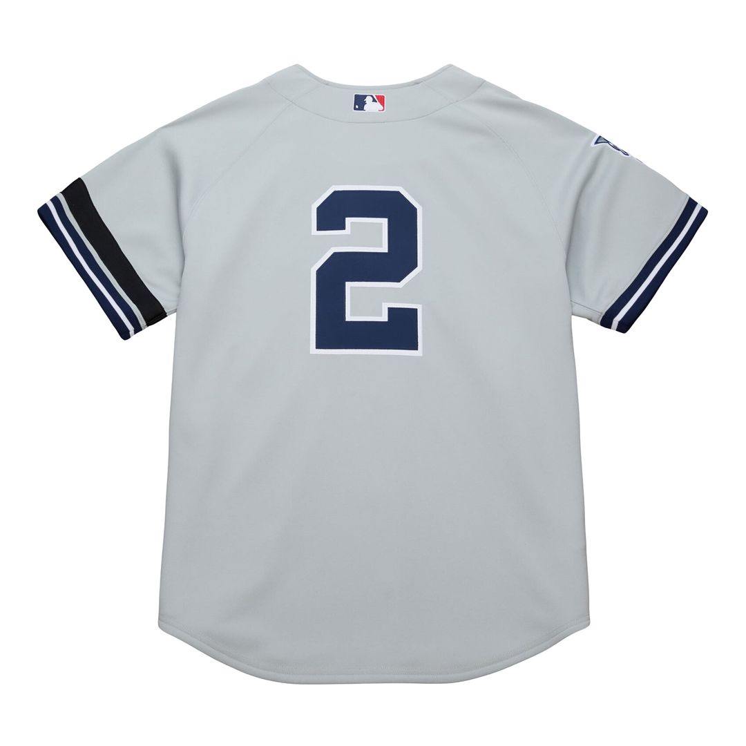 New York Yankees Derek Jeter Gray Cooperstown Collection 2000 World Series Authentic Baseball Jersey | MLB Baseball Jersey