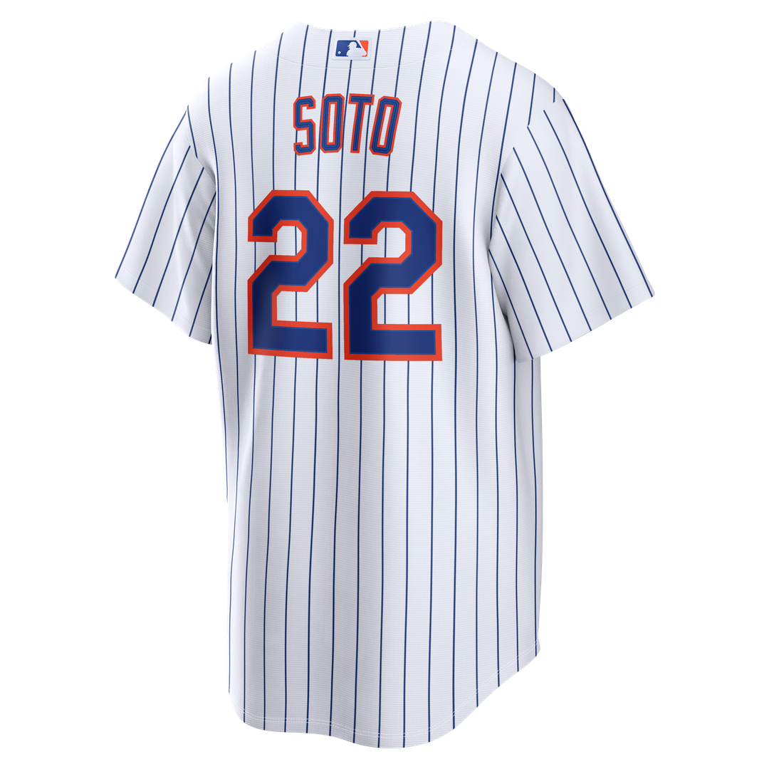 New York Mets Juan Soto White Home Replica Baseball Jersey | MLB Baseball Jersey