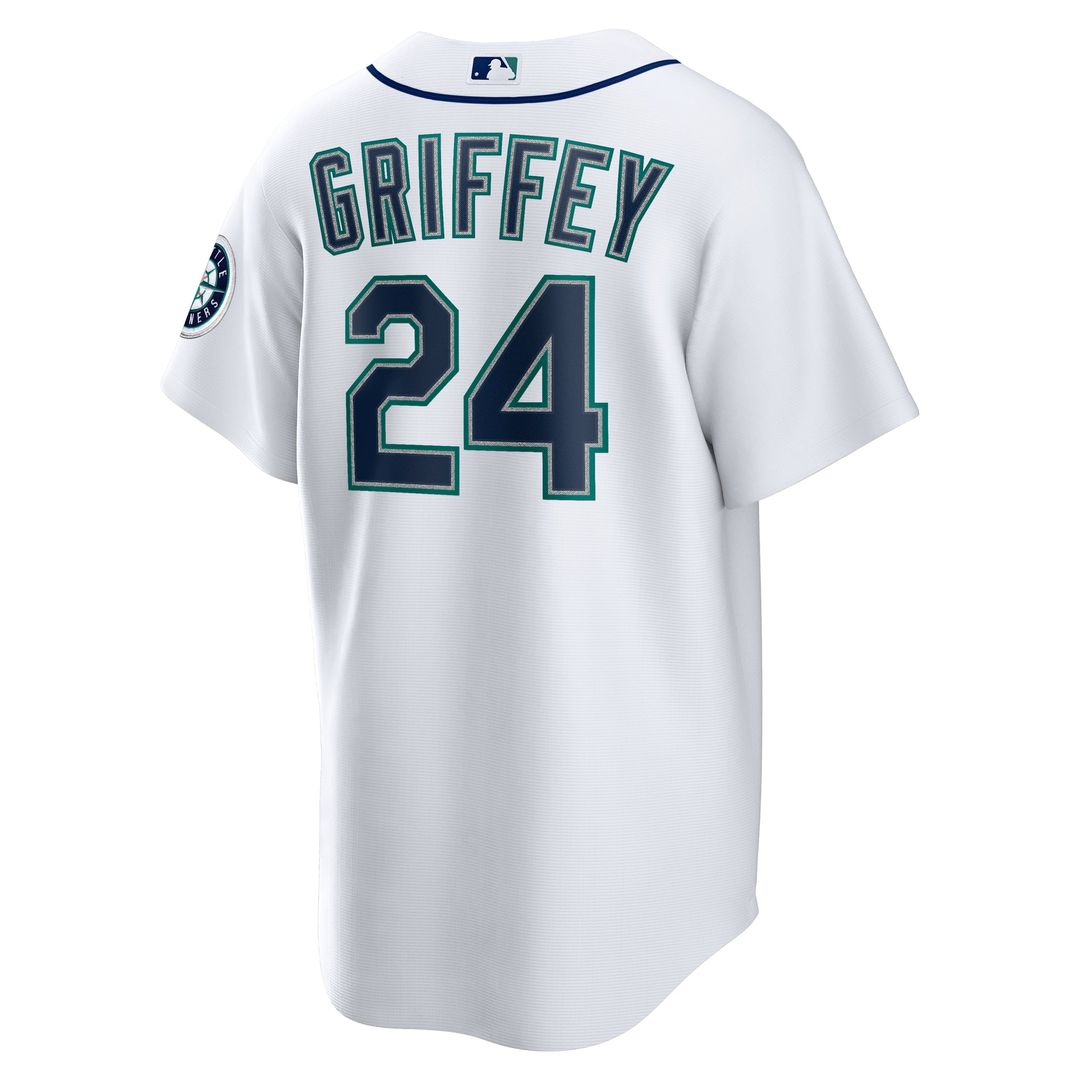 Seattle Mariners Ken Griffey Jr. White Home Replica Baseball Jersey | MLB Baseball Jersey