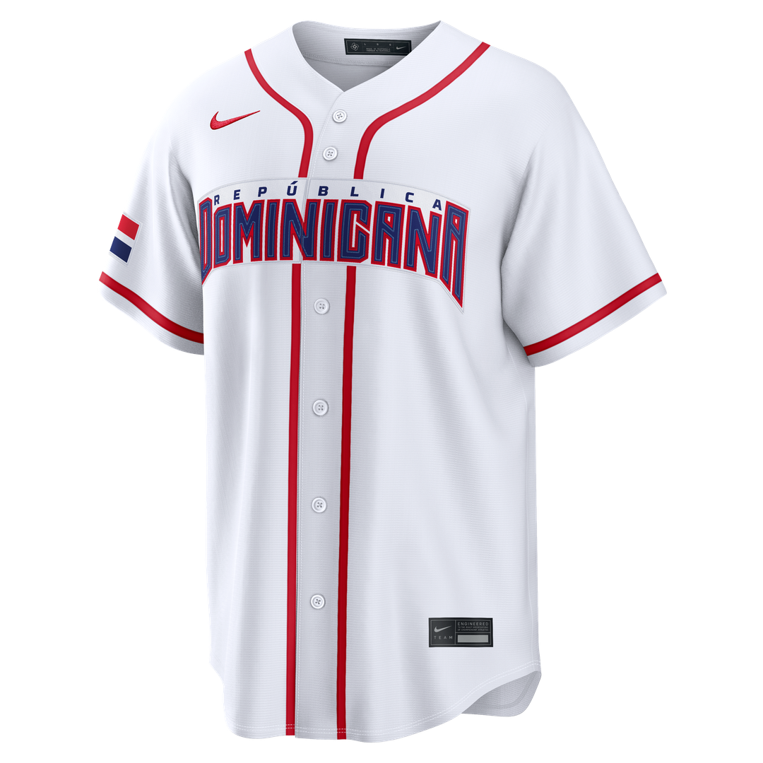 Dominican Republic Baseball White 2026 World Baseball Classic Home Stadium Baseball Jersey | MLB Baseball Jersey