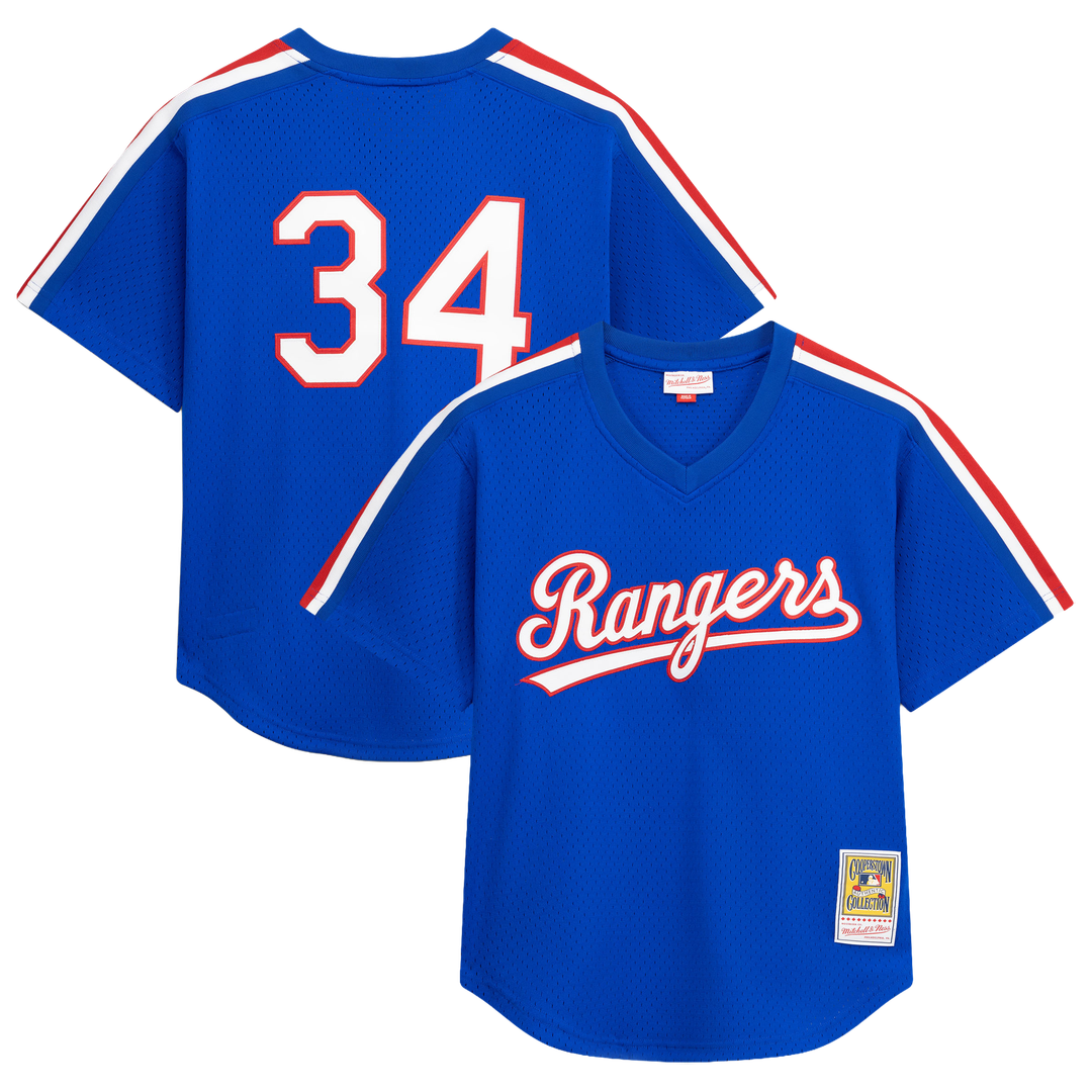 Texas Rangers Nolan Ryan Royal Big & Tall Cooperstown Mesh Batting Practice Baseball Jersey