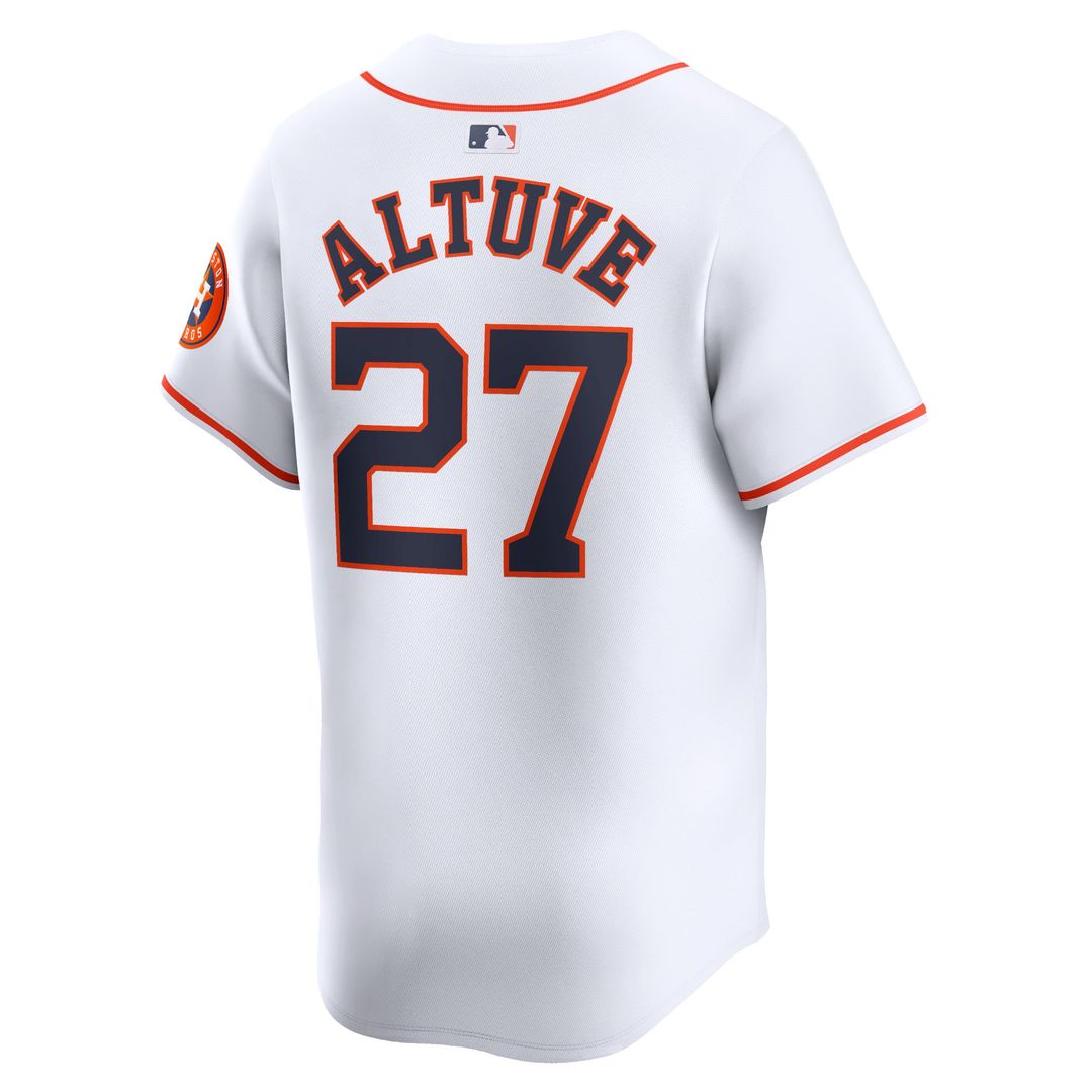 Houston Astros Jose Altuve White Home Limited Baseball Jersey | MLB Baseball Jersey