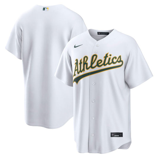 Athletics White Home Replica Baseball Jersey