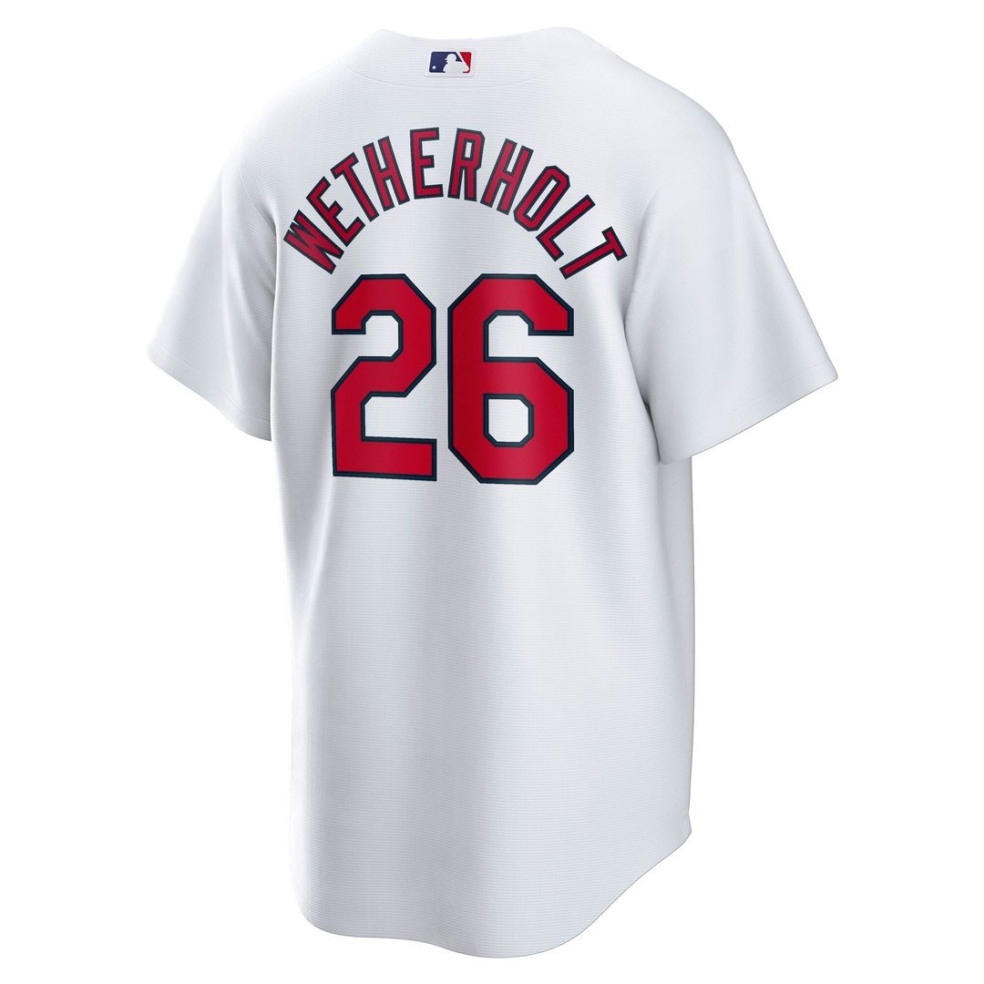 St. Louis Cardinals JJ Wetherholt White Home Replica Baseball Jersey | MLB Baseball Jersey