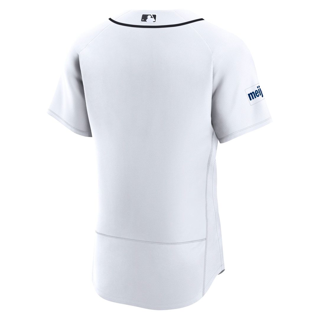 Detroit Tigers White Home Sponsor Patch Authentic Baseball Jersey | MLB Baseball Jersey