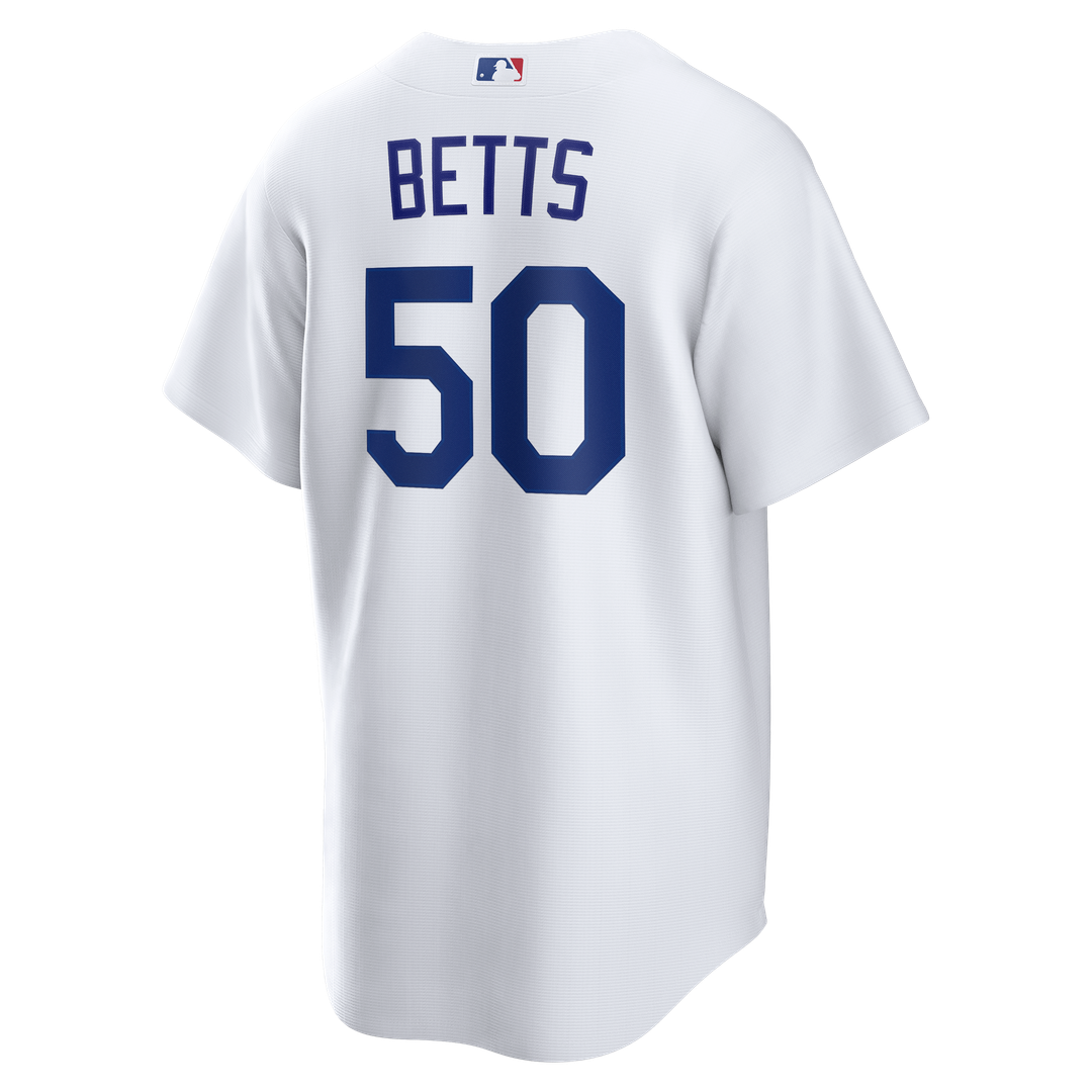 Los Angeles Dodgers Mookie Betts White Home Replica Baseball Jersey | MLB Baseball Jersey