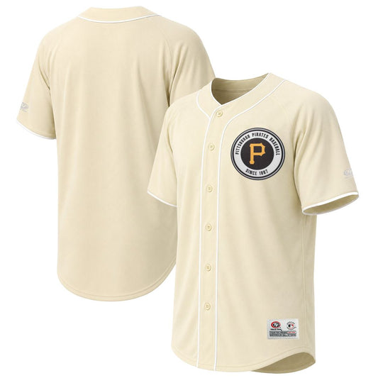 Pittsburgh Pirates Stitches Cream Fashion Baseball Jersey