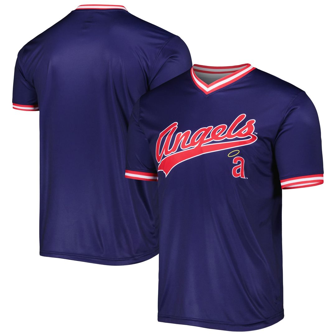 California Angels Stitches Navy Cooperstown Collection Team Baseball Jersey