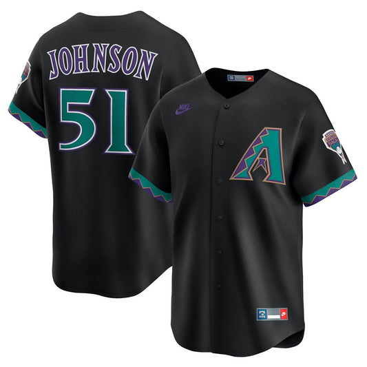 Arizona Diamondbacks Randy Johnson Black Throwback Cooperstown Collection Limited Baseball Jersey
