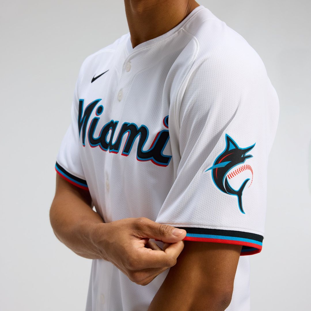 Miami Marlins White Home Limited Baseball Jersey | MLB Baseball Jersey