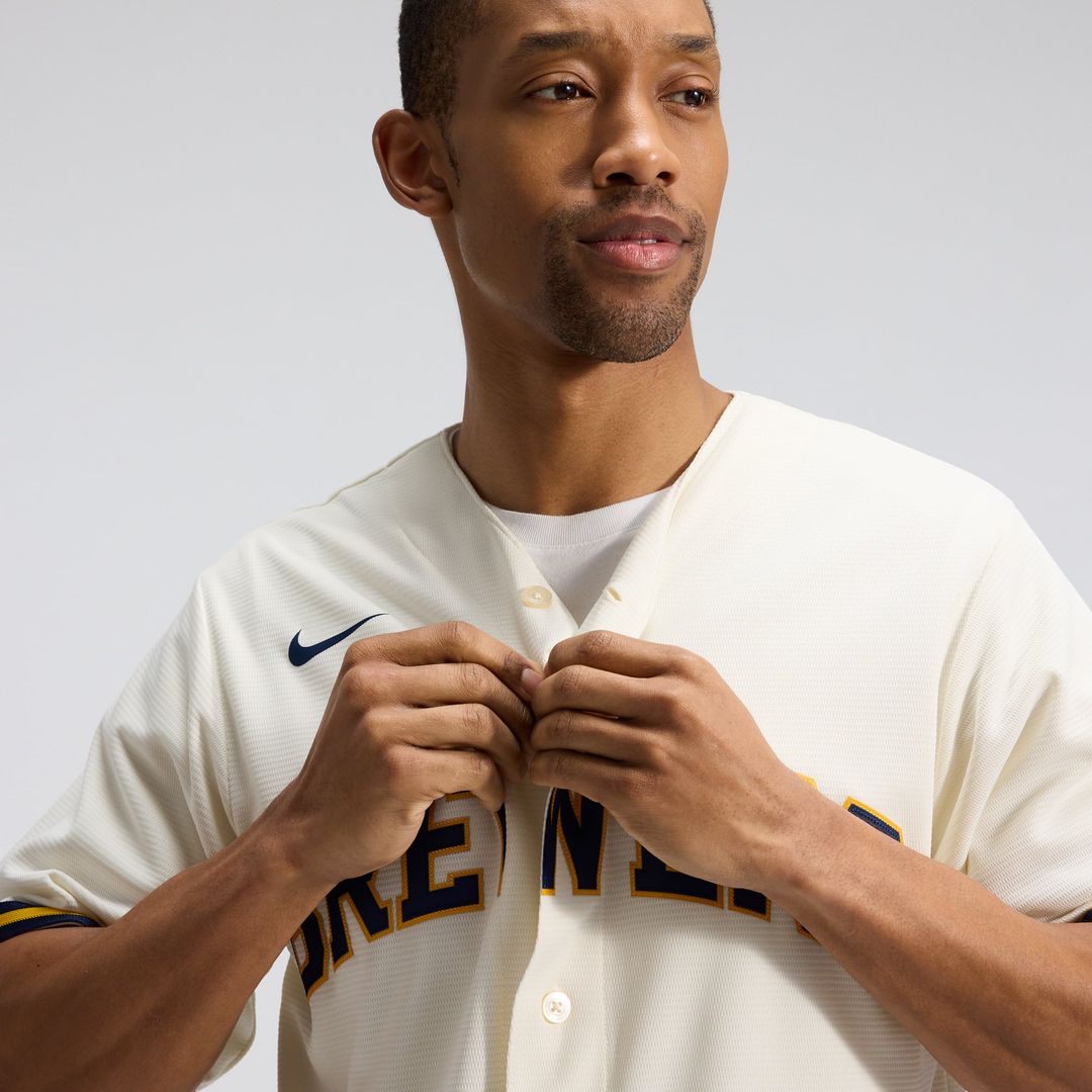 Milwaukee Brewers Cream Home Replica Team Baseball Jersey | MLB Baseball Jersey