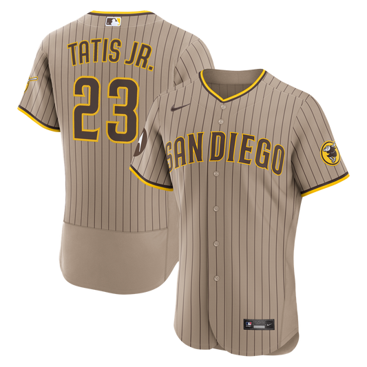 San Diego Padres Fernando Tatis Jr. Sand Alternate Authentic Sponsor Patch Baseball Jersey