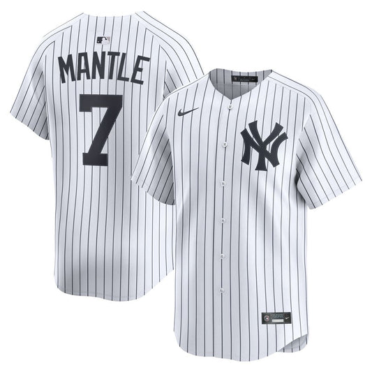 New York Yankees Mickey Mantle White Home Limited Baseball Jersey