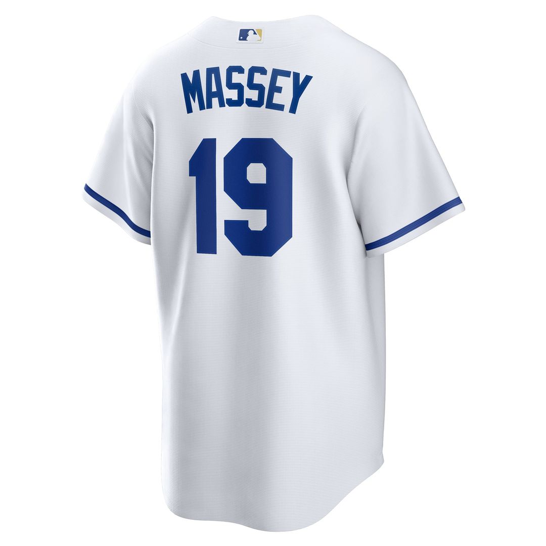 Kansas City Royals Michael Massey White Home Replica Baseball Jersey | MLB Baseball Jersey