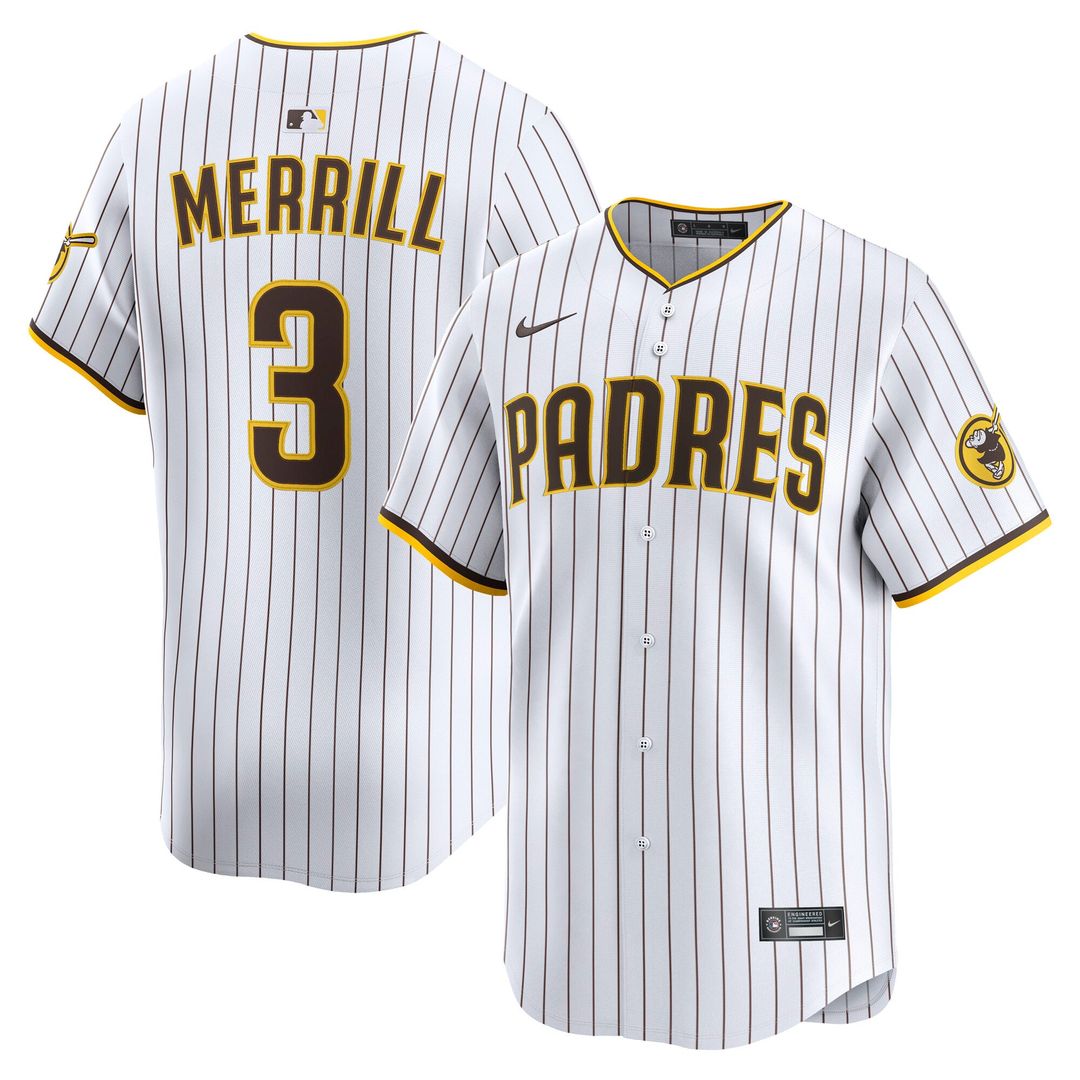 San Diego Padres Jackson Merrill Brown Road Limited Baseball Jersey | MLB Baseball Jersey