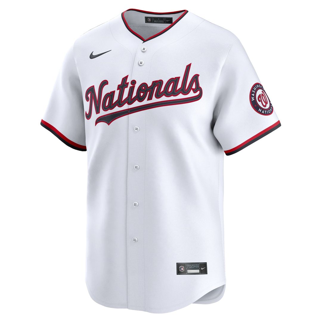 Washington Nationals James Wood White Home Limited Baseball Jersey | MLB Baseball Jersey