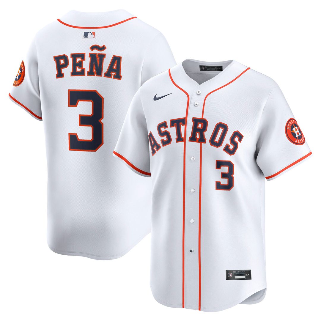 Houston Astros Jeremy Peña White Home Limited Baseball Jersey