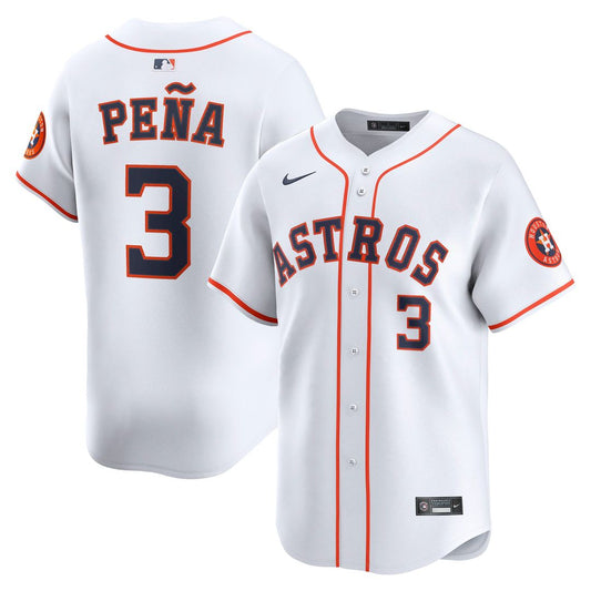 Houston Astros Jeremy Peña White Home Limited Baseball Jersey