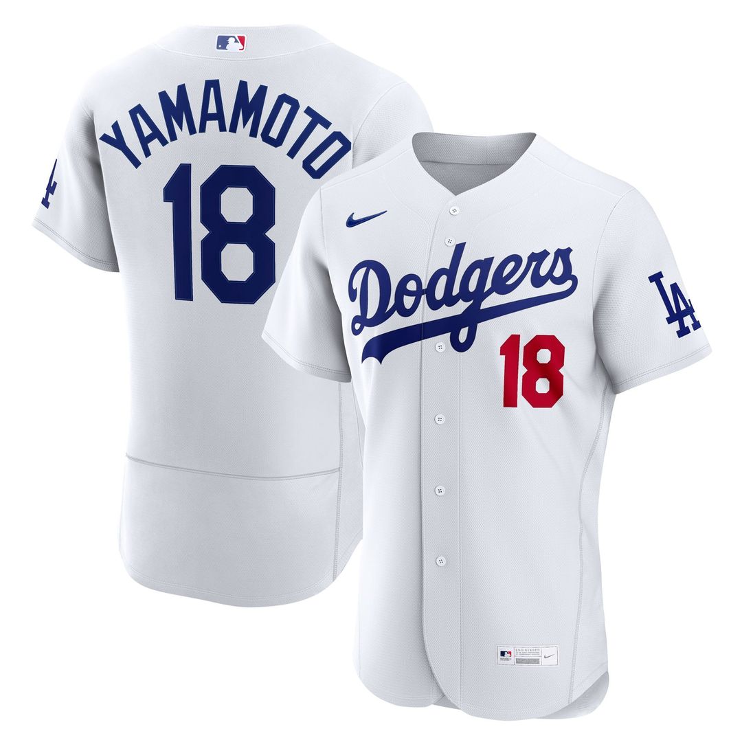 Los Angeles Dodgers Yoshinobu Yamamoto White Home Authentic Baseball Jersey
