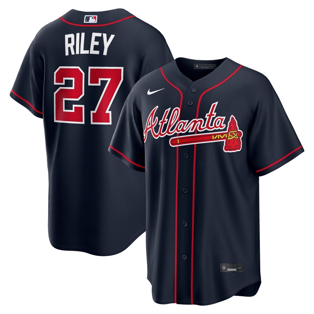 Atlanta Braves Austin Riley White Home Replica Baseball Jersey | MLB Baseball Jersey