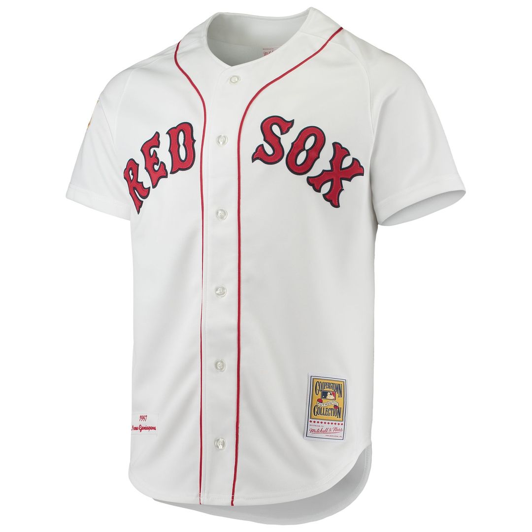 Boston Red Sox Nomar Garciaparra White 1997 Cooperstown Collection Authentic Baseball Jersey | MLB Baseball Jersey