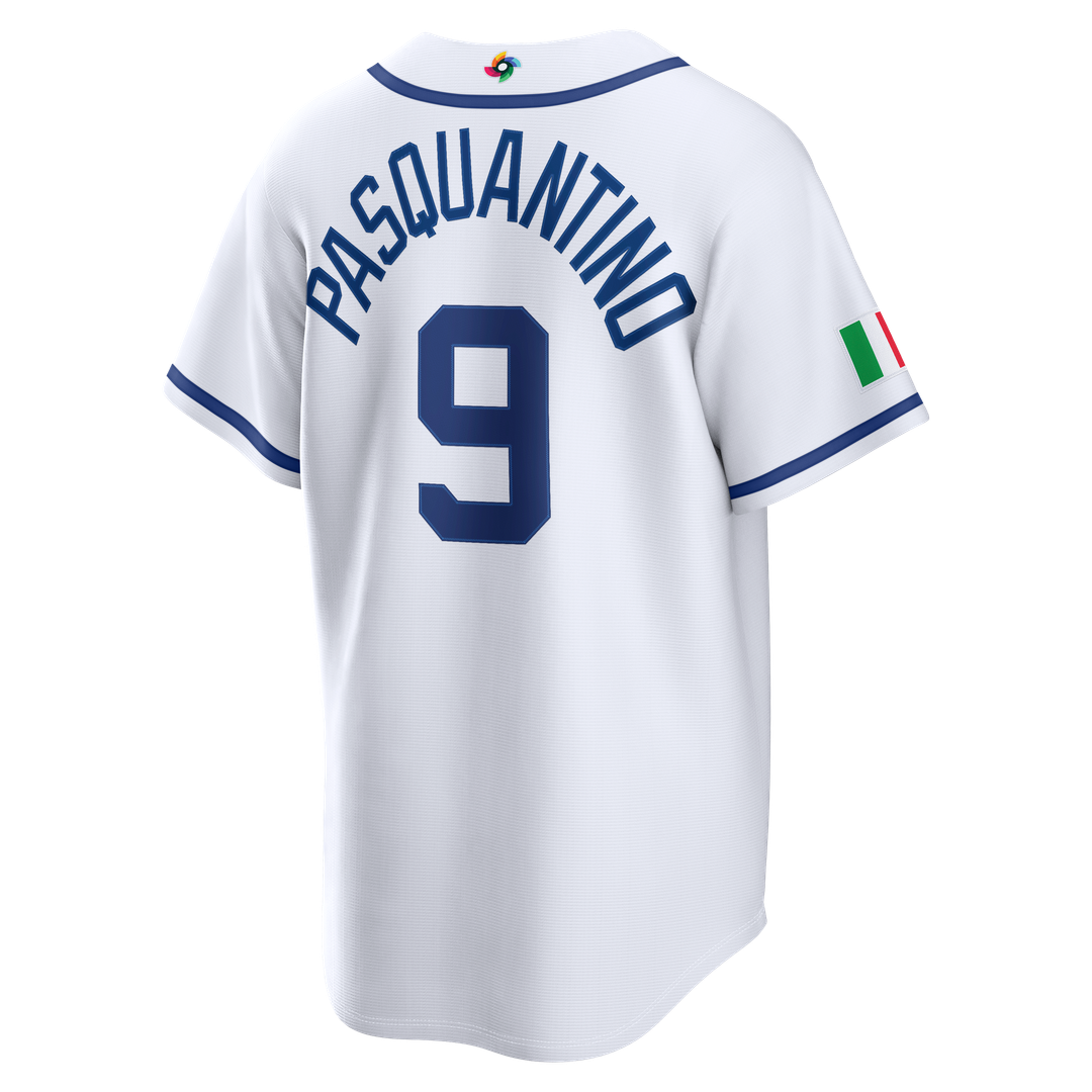 Italy Baseball Vinnie Pasquantino White 2026 World Baseball Classic Home Stadium Baseball Jersey | MLB Baseball Jersey