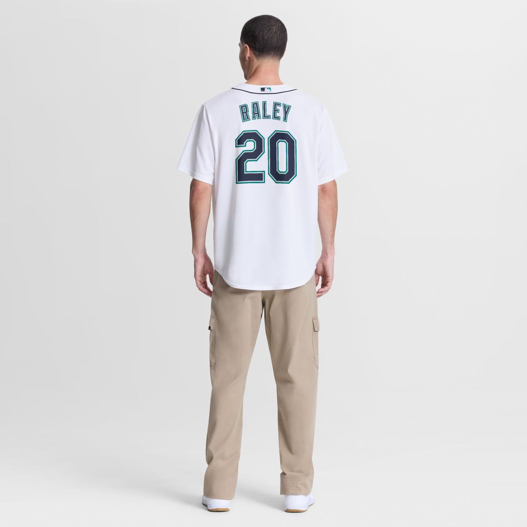 Seattle Mariners Luke Raley White Home Replica Baseball Jersey | MLB Baseball Jersey