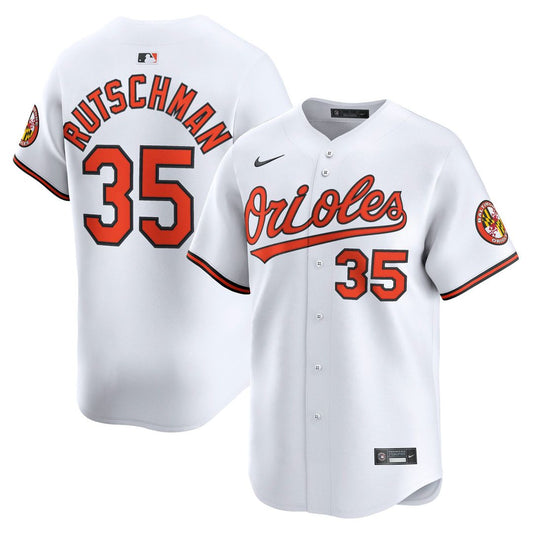 Baltimore Orioles Adley Rutschman White Home Limited Baseball Jersey