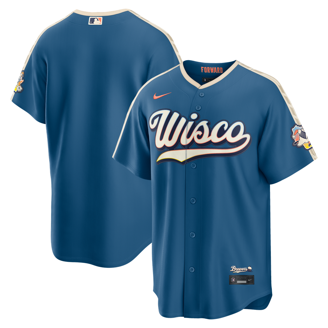 Milwaukee Brewers Mineral Blue 2026 City Connect Stadium Baseball Jersey