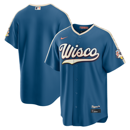 Milwaukee Brewers Mineral Blue 2026 City Connect Stadium Baseball Jersey