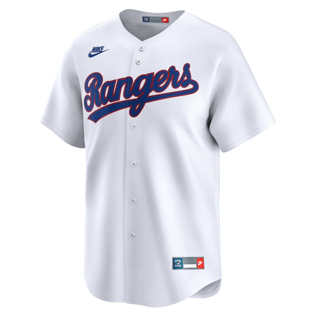 Texas Rangers White Cooperstown Collection Limited Baseball Jersey | MLB Baseball Jersey