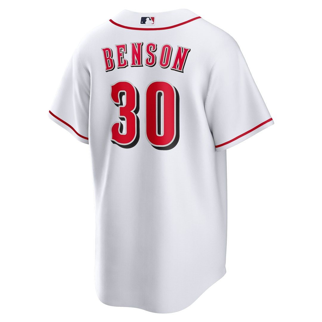 Cincinnati Reds Will Benson White Home Replica Baseball Jersey | MLB Baseball Jersey