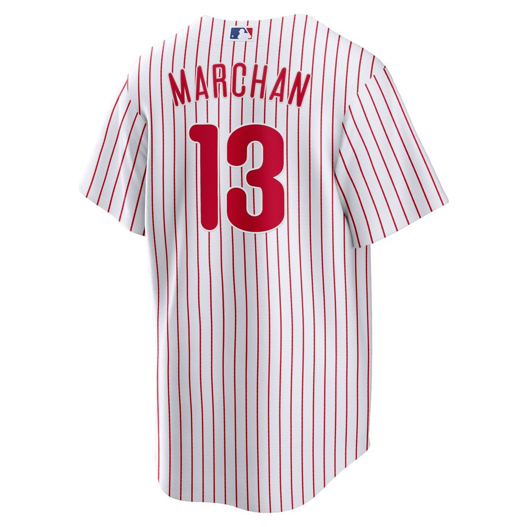 Philadelphia Phillies Rafael Marchán White Home Replica Baseball Jersey | MLB Baseball Jersey