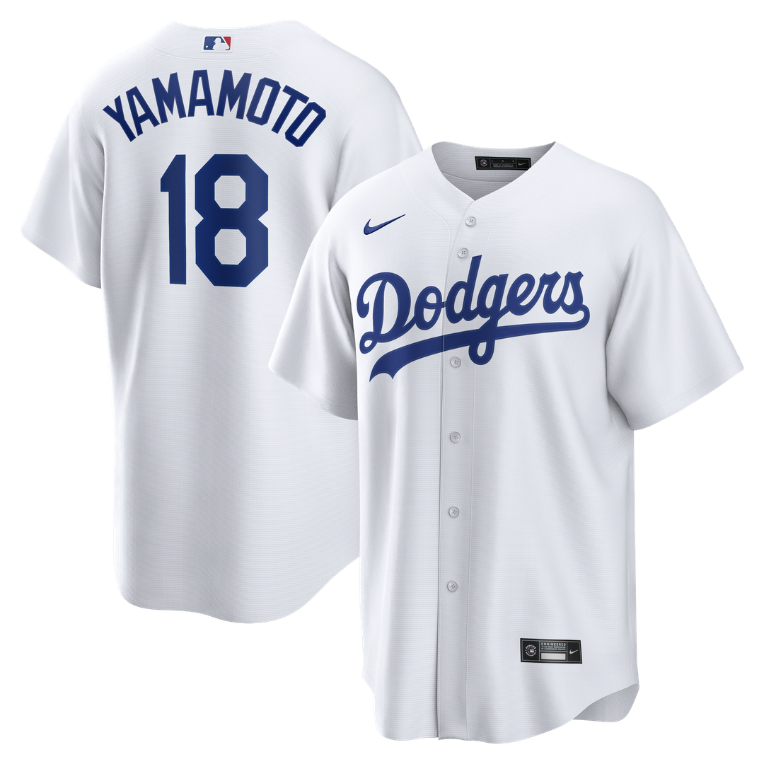 Los Angeles Dodgers Yoshinobu Yamamoto White Home Replica Baseball Jersey