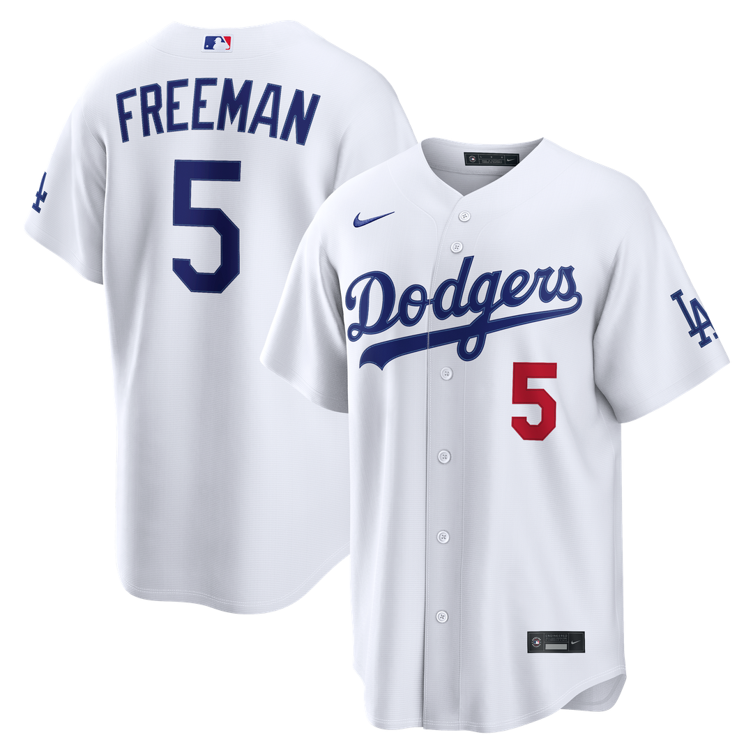 Los Angeles Dodgers Freddie Freeman White Home Stadium Baseball Jersey