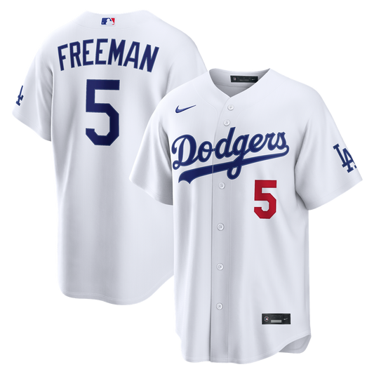 Los Angeles Dodgers Freddie Freeman White Home Stadium Baseball Jersey