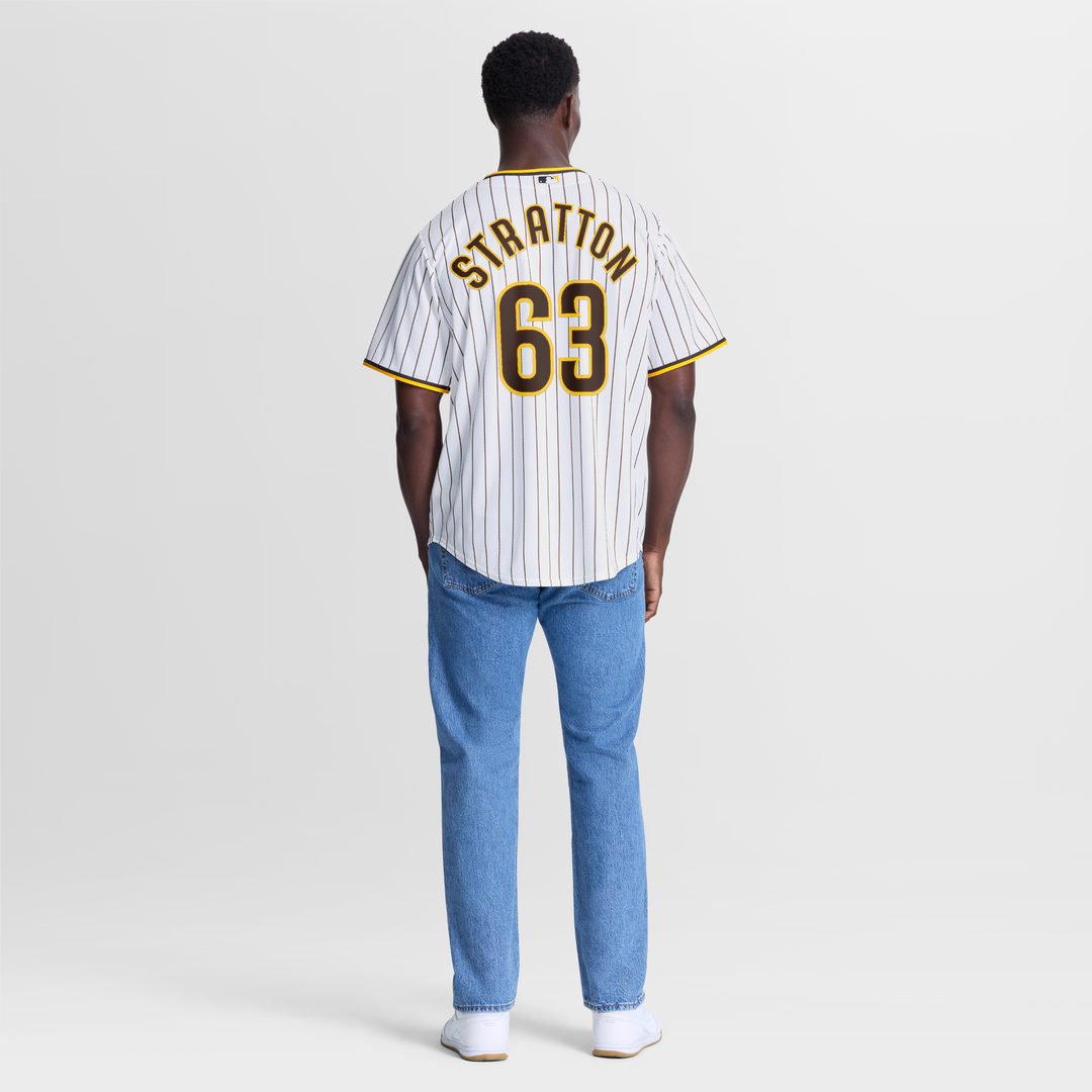 San Diego Padres Hunter Stratton White Home Replica Baseball Jersey | MLB Baseball Jersey