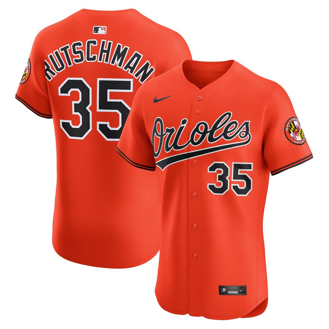Baltimore Orioles Adley Rutschman White Home Elite Baseball Jersey | MLB Baseball Jersey