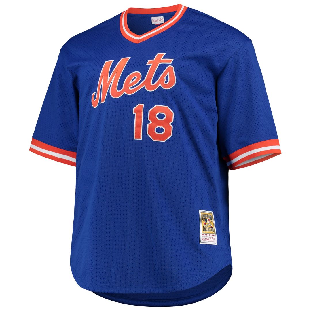 New York Mets Darryl Strawberry Royal Big & Tall Cooperstown Collection Mesh Batting Practice Baseball Jersey | MLB Baseball Jersey