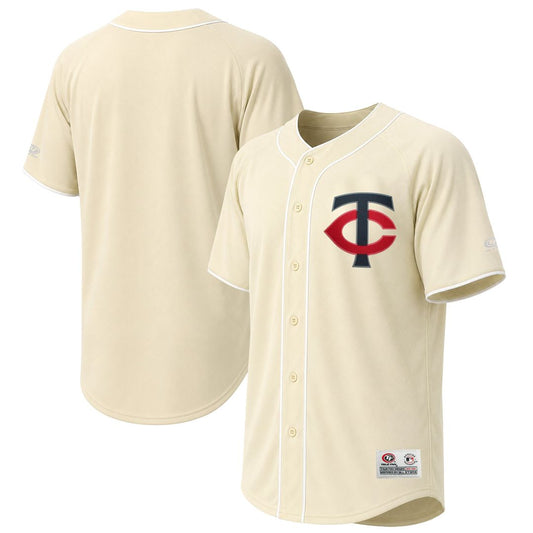 Minnesota Twins Stitches Cream Fashion Baseball Jersey