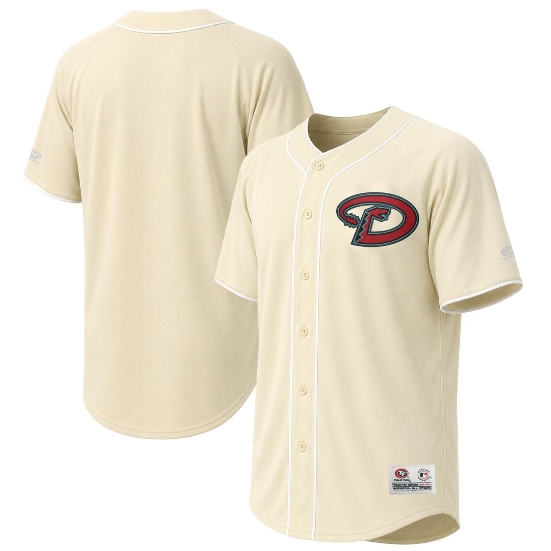 Arizona Diamondbacks Stitches Cream Fashion Baseball Jersey