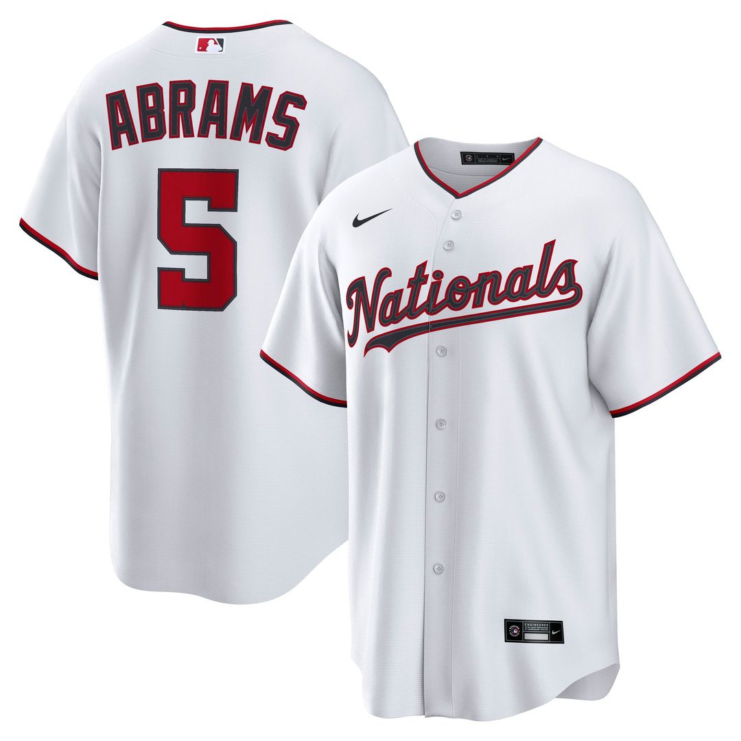 Washington Nationals CJ Abrams White Home Replica Baseball Jersey
