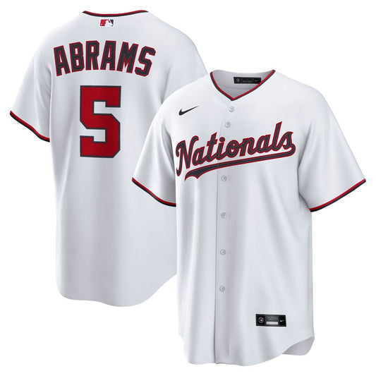 Washington Nationals CJ Abrams White Home Replica Baseball Jersey