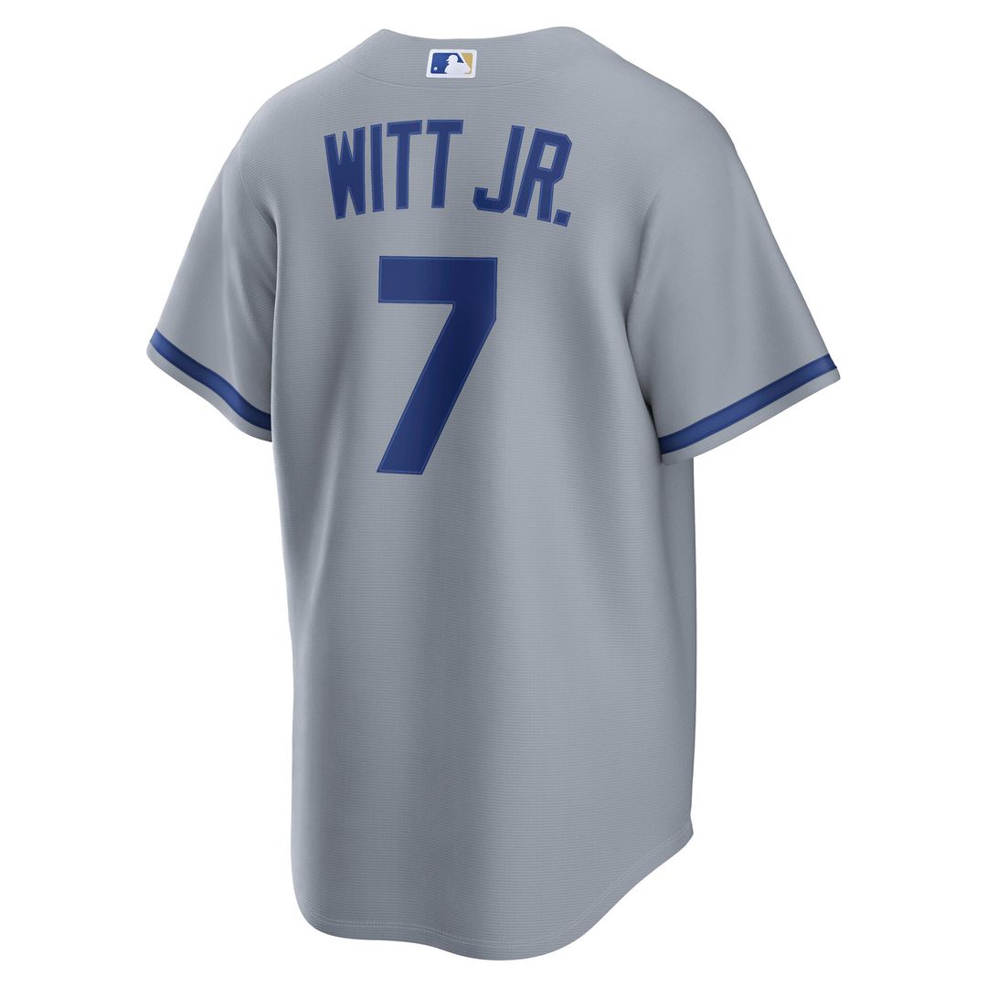 Kansas City Royals Bobby Witt Jr. Gray Road Replica Baseball Jersey | MLB Baseball Jersey