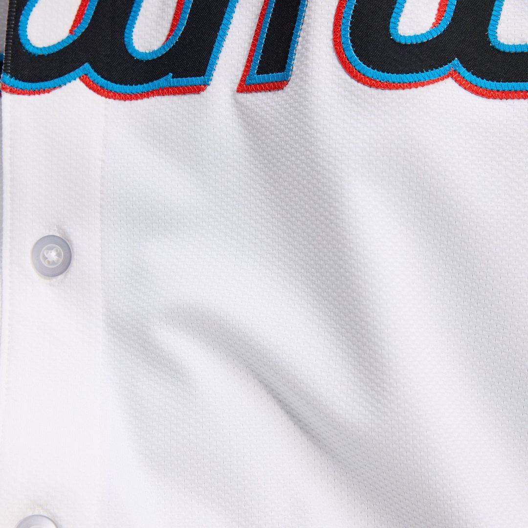 Miami Marlins White Home Elite Baseball Jersey | MLB Baseball Jersey