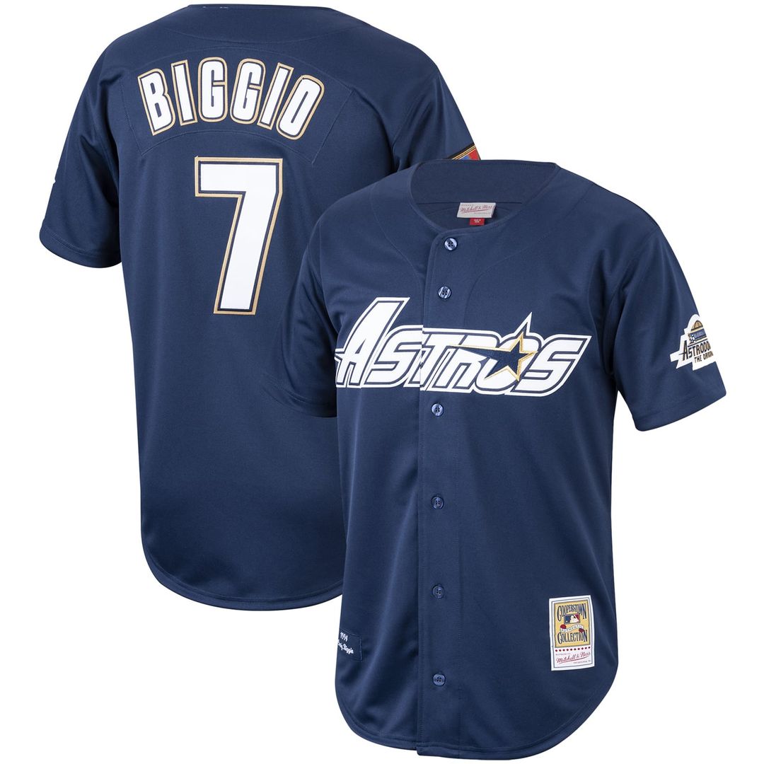 Houston Astros Craig Biggio Navy Cooperstown Collection 1994 Authentic Baseball Jersey