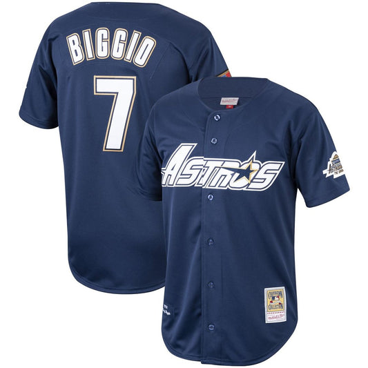 Houston Astros Craig Biggio Navy Cooperstown Collection 1994 Authentic Baseball Jersey