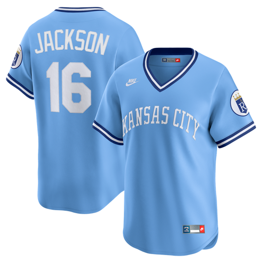 Kansas City Royals Bo Jackson Light Blue Throwback Cooperstown Collection Limited Baseball Jersey