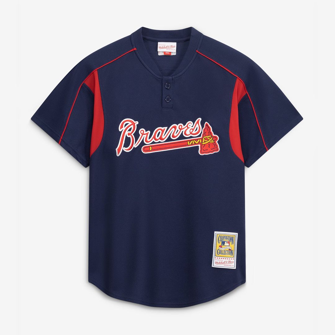 Atlanta Braves Chipper Jones Navy Authentic Batting Practice Baseball Jersey | MLB Baseball Jersey