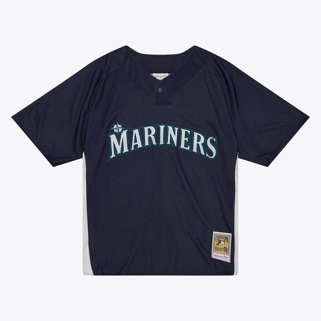 Seattle Mariners Ichiro Suzuki Navy Big & Tall Cooperstown Mesh Batting Practice Baseball Jersey
